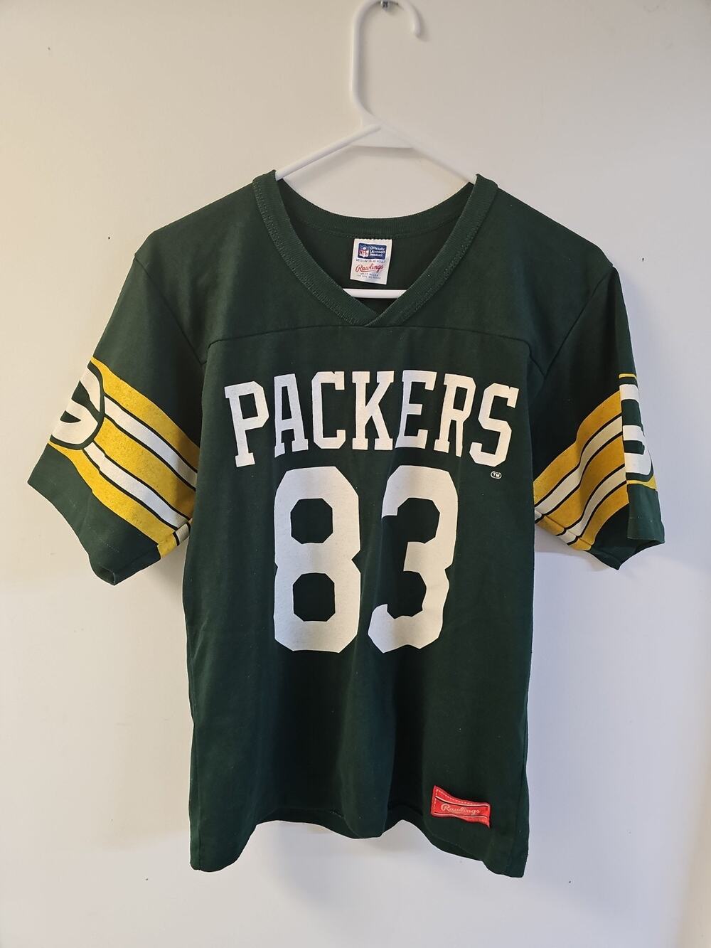 Rawlings Vintage 90s Greenbay Packers Men's Graphic Single Stitch Tee Boxy Sz M